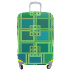 Green-abstract-geometric Luggage Cover (medium) by Ket1n9