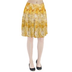 Cheese-slices-seamless-pattern-cartoon-style Pleated Skirt by Ket1n9