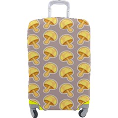 Yellow-mushroom-pattern Luggage Cover (large) by Ket1n9