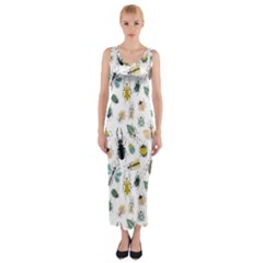 Insect Animal Pattern Fitted Maxi Dress by Ket1n9