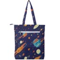 Space Galaxy Planet Universe Stars Night Fantasy Double Zip Up Tote Bag View2