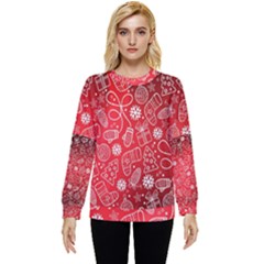 Christmas Pattern Red Hidden Pocket Sweatshirt by Grandong