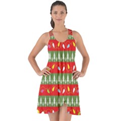 Christmas-papers-red-and-green Show Some Back Chiffon Dress by Grandong