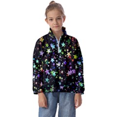 Christmas-star-gloss-lights-light Kids  Half Zip Hoodie by Grandong