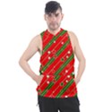 Christmas-paper-star-texture     - Men s Sleeveless Hoodie View1