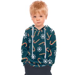 Christmas-seamless-pattern-with-candies-snowflakes Kids  Overhead Hoodie by Grandong