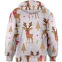 Christmas-seamless-pattern-with-reindeer Kids  Zipper Hoodie Without Drawstring View2