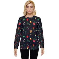 Christmas Pattern Texture Colorful Wallpaper Hidden Pocket Sweatshirt by Grandong