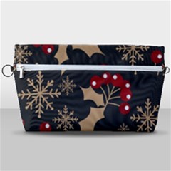 Christmas-pattern-with-snowflakes-berries Handbag Organizer by Grandong