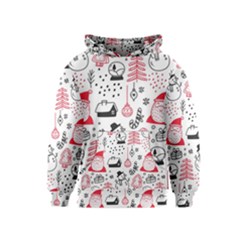 Christmas-themed-seamless-pattern Kids  Pullover Hoodie by Grandong