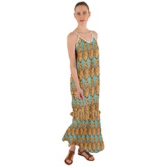 Owl Dreamcatcher Cami Maxi Ruffle Chiffon Dress by Grandong