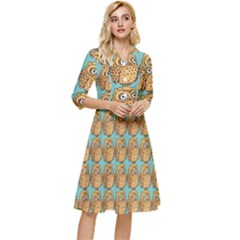 Owl Dreamcatcher Classy Knee Length Dress by Grandong