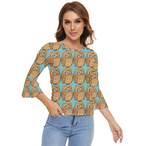 Owl Dreamcatcher Bell Sleeve Top by Grandong