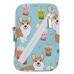 Welsh Corgi Boba Tea Bubble Cute Kawaii Dog Breed Belt Pouch Bag (large) by Grandong