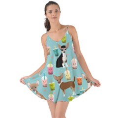 Chihuahua Bubble Kawaii Boba Tea Cute Dog Love The Sun Cover Up by Grandong