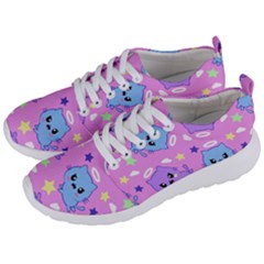 Seamless Pattern With Cute Kawaii Kittens Men s Lightweight Sports Shoes by Grandong