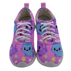 Seamless Pattern With Cute Kawaii Kittens Women Athletic Shoes by Grandong