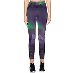 Aurora Northern Lights Phenomenon Atmosphere Sky Pocket Leggings  by Grandong