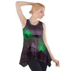 Fantasy Pyramid Mystic Space Aurora Side Drop Tank Tunic by Grandong