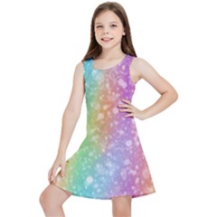 Rainbow Colors Spectrum Background Kids  Lightweight Sleeveless Dress by Ravend