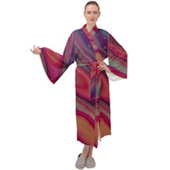 Stars Shimmering Galaxy Ocean Maxi Velvet Kimono by Ravend