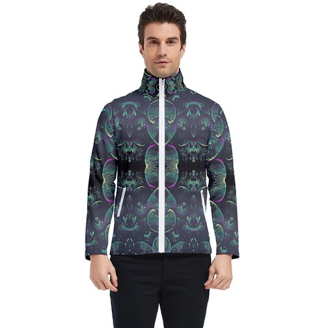 Background Pattern Mushrooms Men s Bomber Jacket by Ravend