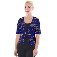 Art Pattern Design Background Graphic Cropped Button Cardigan by Vaneshop