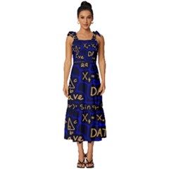 Art Pattern Design Background Graphic Tie-strap Tiered Midi Chiffon Dress by Vaneshop