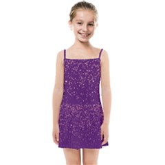 Purple Glittery Backdrop Scrapbooking Sparkle Kids  Summer Sun Dress by Vaneshop