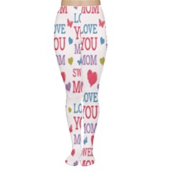 Love Mom Happy Mothers Day I Love Mom Graphic Tights by Vaneshop