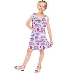 Love Mom Happy Mothers Day I Love Mom Graphic Kids  Tunic Dress by Vaneshop