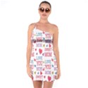 Love Mom Happy Mothers Day I Love Mom Graphic One Shoulder Ring Trim Bodycon Dress View1