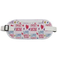 Love Mom Happy Mothers Day I Love Mom Graphic Rounded Waist Pouch by Vaneshop