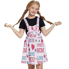 Love Mom Happy Mothers Day I Love Mom Graphic Kids  Apron Dress by Vaneshop