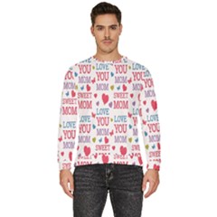 Love Mom Happy Mothers Day I Love Mom Graphic Men s Fleece Sweatshirt by Vaneshop