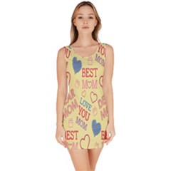 Love Mom Happy Mothers Day I Love Mom Graphic Pattern Bodycon Dress by Vaneshop