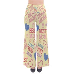 Love Mom Happy Mothers Day I Love Mom Graphic Pattern So Vintage Palazzo Pants by Vaneshop