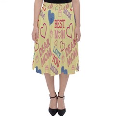 Love Mom Happy Mothers Day I Love Mom Graphic Pattern Classic Midi Skirt by Vaneshop