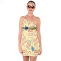 Love Mom Happy Mothers Day I Love Mom Graphic Pattern One Shoulder Ring Trim Bodycon Dress View1