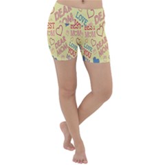 Love Mom Happy Mothers Day I Love Mom Graphic Pattern Lightweight Velour Yoga Shorts by Vaneshop