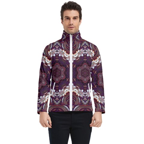 Rosette Kaleidoscope Mosaic Abstract Background Men s Bomber Jacket by Vaneshop