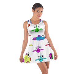 Fish Swim Cartoon Funnycute Cotton Racerback Dress by Sapixe