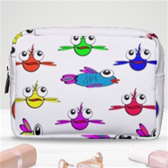 Fish Swim Cartoon Funnycute Make Up Pouch (medium) by Sapixe