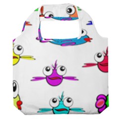 Fish Swim Cartoon Funnycute Premium Foldable Grocery Recycle Bag by Sapixe