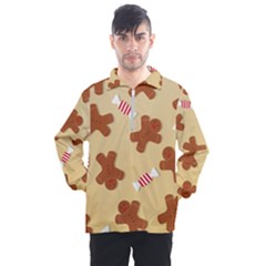 Gingerbread Christmas Time Men s Half Zip Pullover by Pakjumat