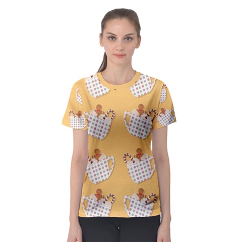 Background Stars Pattern Wallpaper Women s Sport Mesh T-shirt by Pakjumat