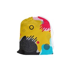 Abstract Colorful Pattern Shape Design Background Drawstring Pouch (medium) by Amaryn4rt