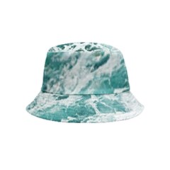 Blue Crashing Ocean Wave Inside Out Bucket Hat (kids) by Jack14