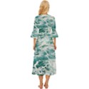 Blue Crashing Ocean Wave Midsummer Wrap Dress View4