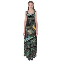 Computer Ram Tech - Empire Waist Maxi Dress by Amaryn4rt